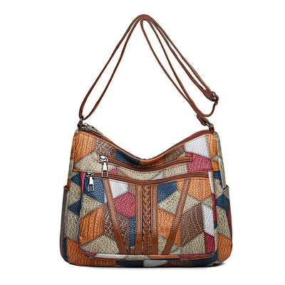 Sylwana – Patchwork-Tasche aus veganem Leder