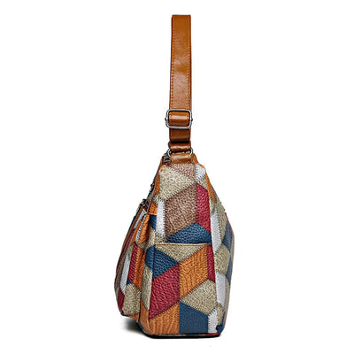 Sylwana – Patchwork-Tasche aus veganem Leder