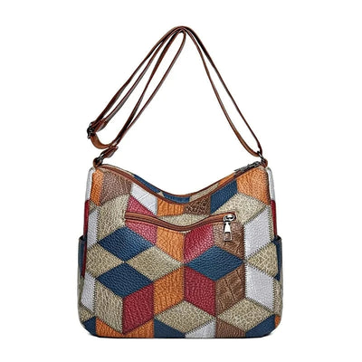 Sylwana – Patchwork-Tasche aus veganem Leder