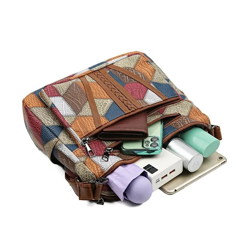 Sylwana – Patchwork-Tasche aus veganem Leder