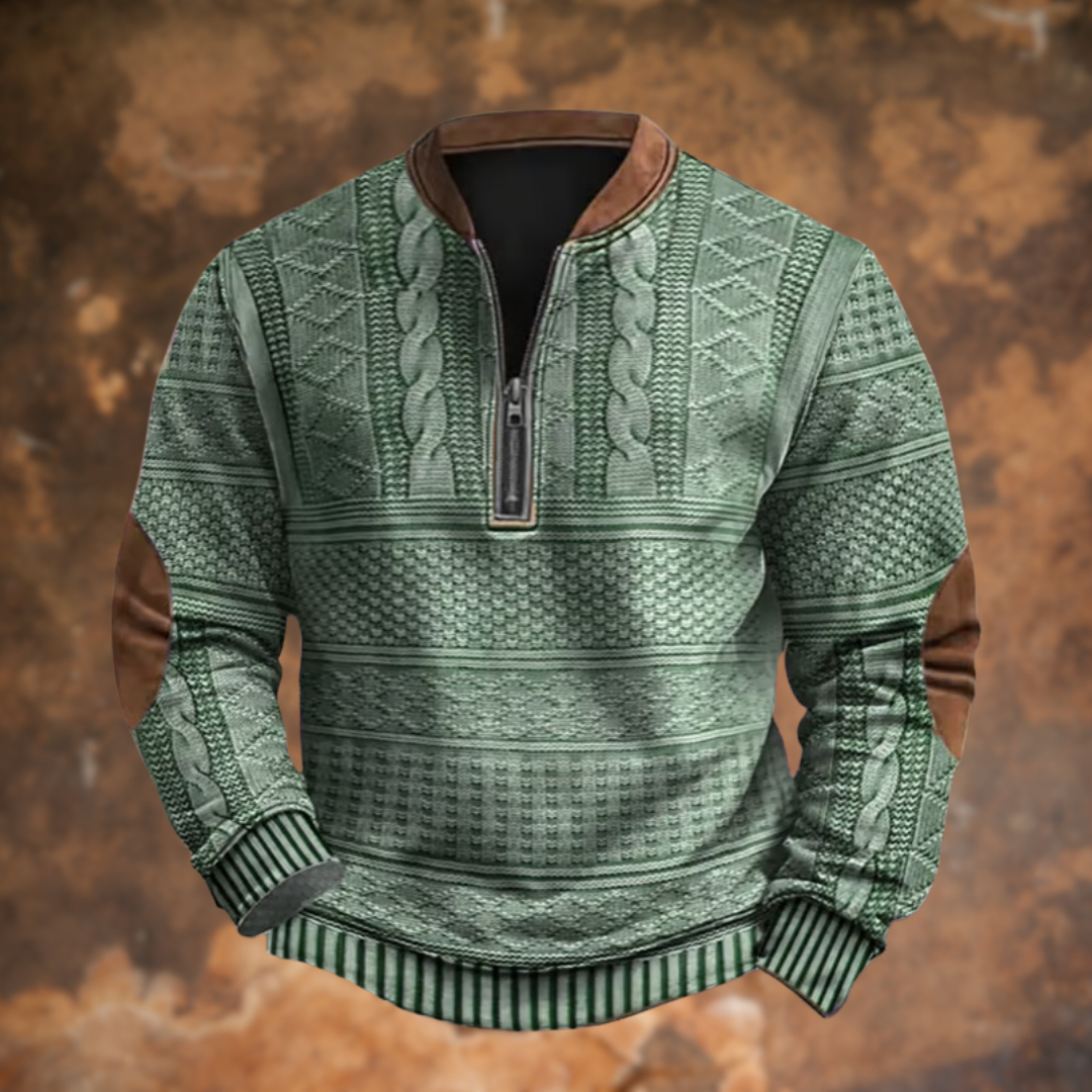 Kewin / Strickpullover mit Reißverschluss