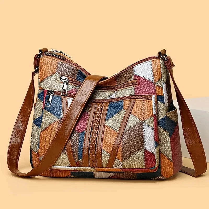 Sylwana – Patchwork-Tasche aus veganem Leder