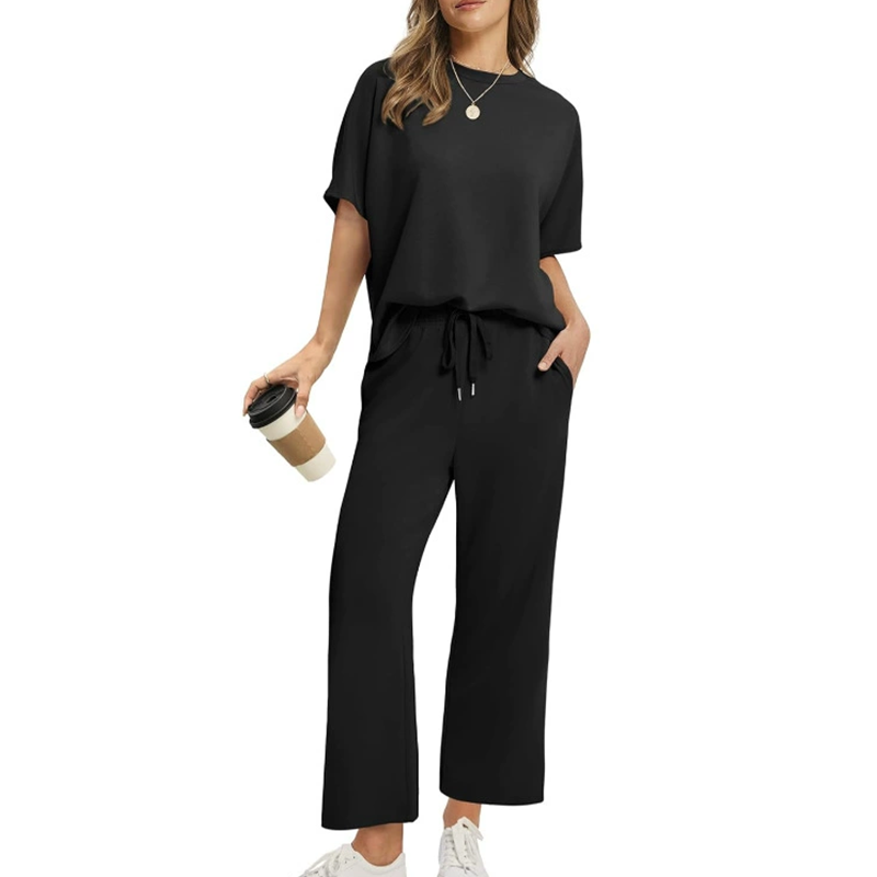 💕 Damen lässiges Set aus Top und Hose