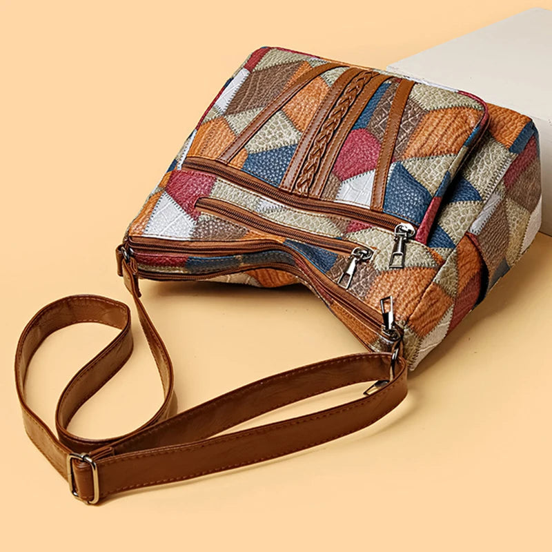 Sylwana – Patchwork-Tasche aus veganem Leder