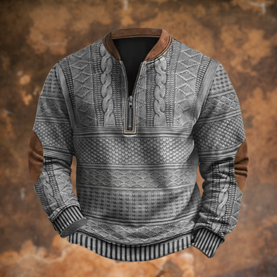 Kewin / Strickpullover mit Reißverschluss