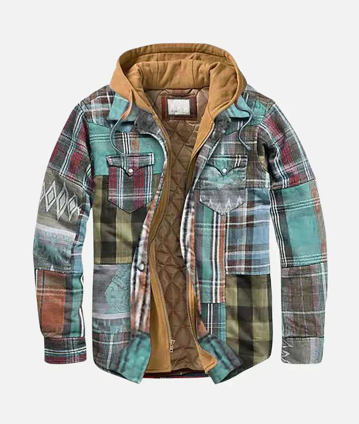 Alain - Karierte Patchwork-Jacke