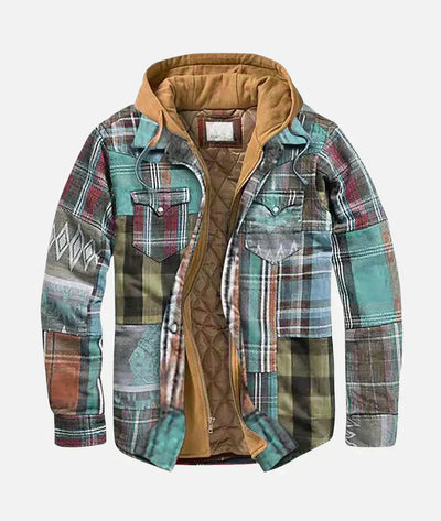 Alain - Karierte Patchwork-Jacke