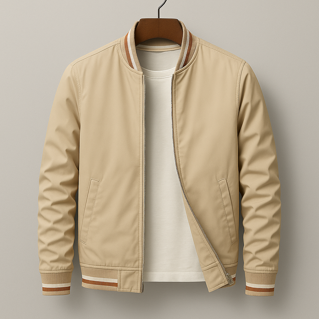 Chez Monsieur™ | Elegante gestreifte Bomberjacke