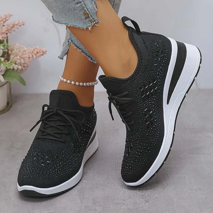 Giselle – Orthopädische Sneakers mit funkelnden Strasssteinen