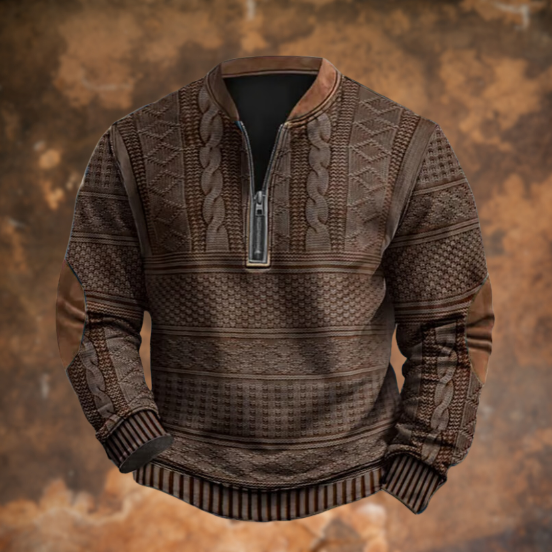 Kewin / Strickpullover mit Reißverschluss