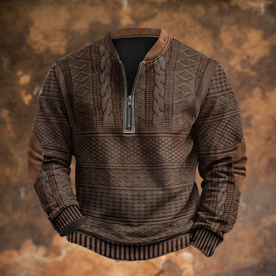 Kewin / Strickpullover mit Reißverschluss