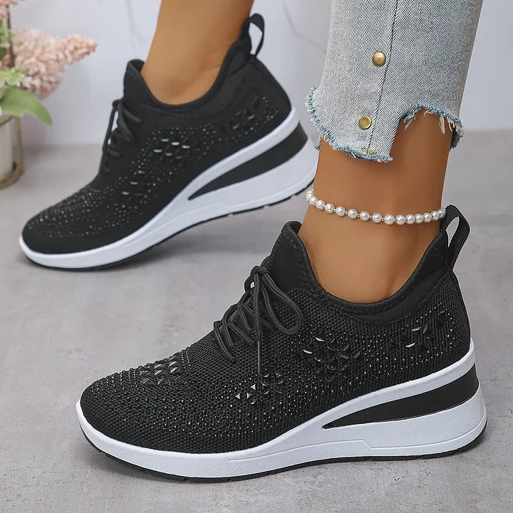Giselle – Orthopädische Sneakers mit funkelnden Strasssteinen