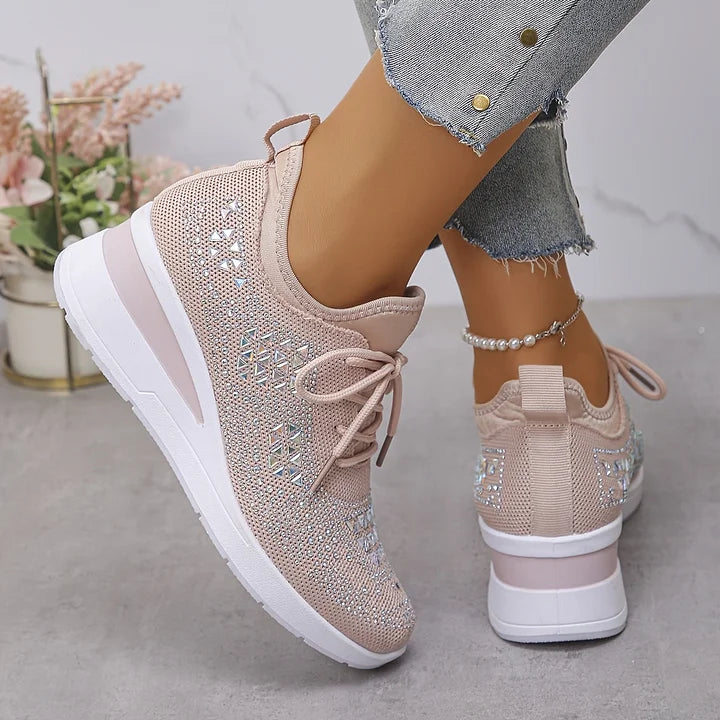Giselle – Orthopädische Sneakers mit funkelnden Strasssteinen