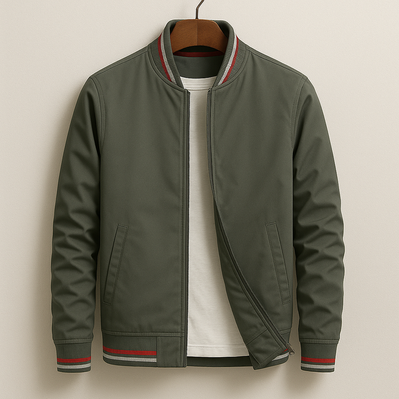 Chez Monsieur™ | Elegante gestreifte Bomberjacke