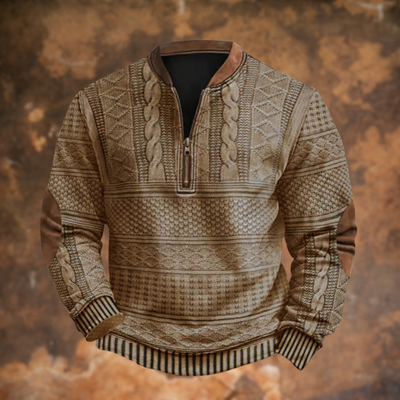 Kewin / Strickpullover mit Reißverschluss