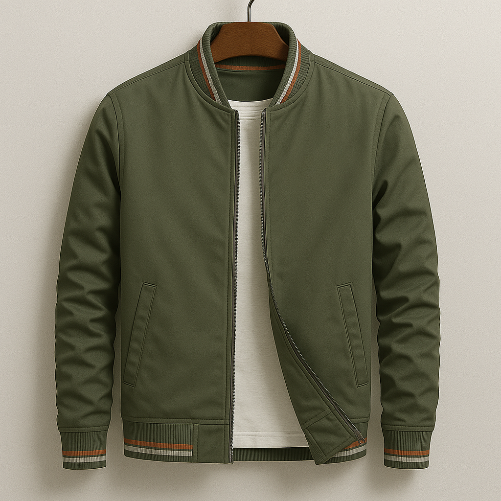 Chez Monsieur™ | Elegante gestreifte Bomberjacke