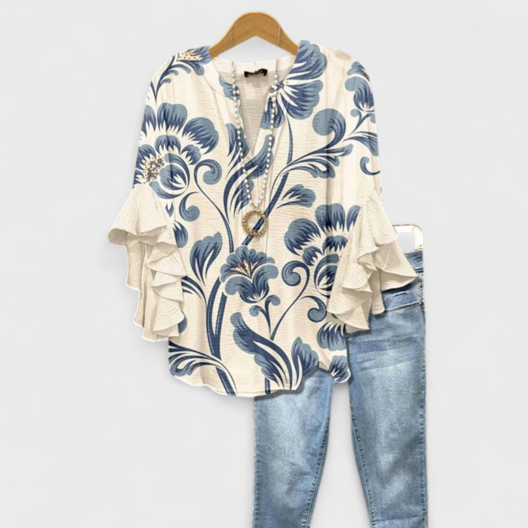 Isabella - Bluse mit eleganten Blumen