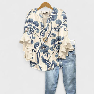 Isabella - Bluse mit eleganten Blumen