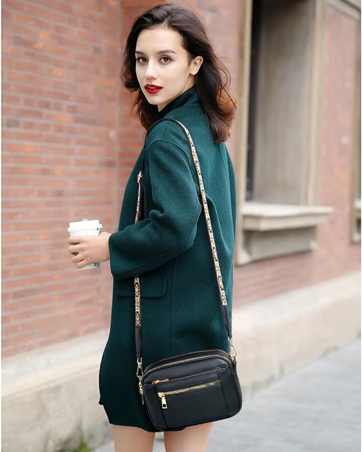 Camille | Elegante Leder-Umhängetasche für Frauen mit Praktischen Fächern