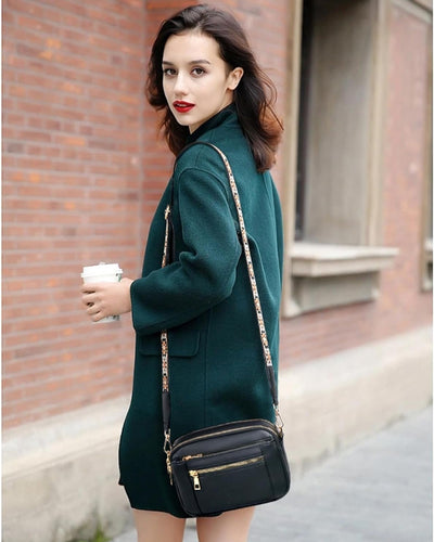 Camille | Elegante Leder-Umhängetasche für Frauen mit Praktischen Fächern