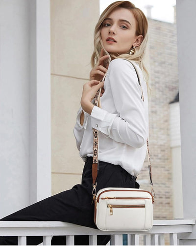 Camille | Elegante Leder-Umhängetasche für Frauen mit Praktischen Fächern