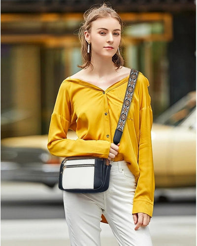 Camille | Elegante Leder-Umhängetasche für Frauen mit Praktischen Fächern