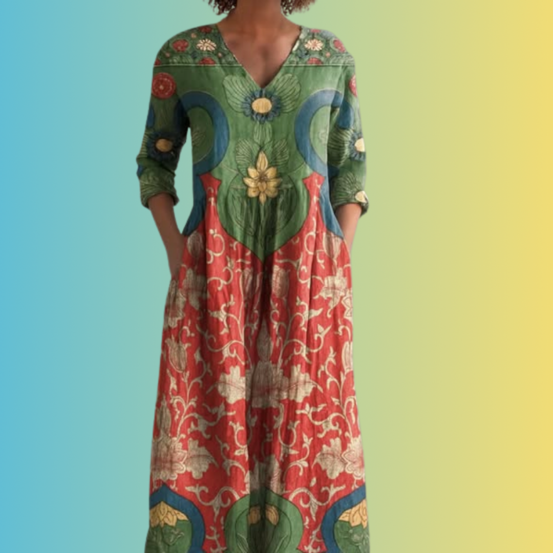Angelina - Midi-Boho-Kleid für den Sommer