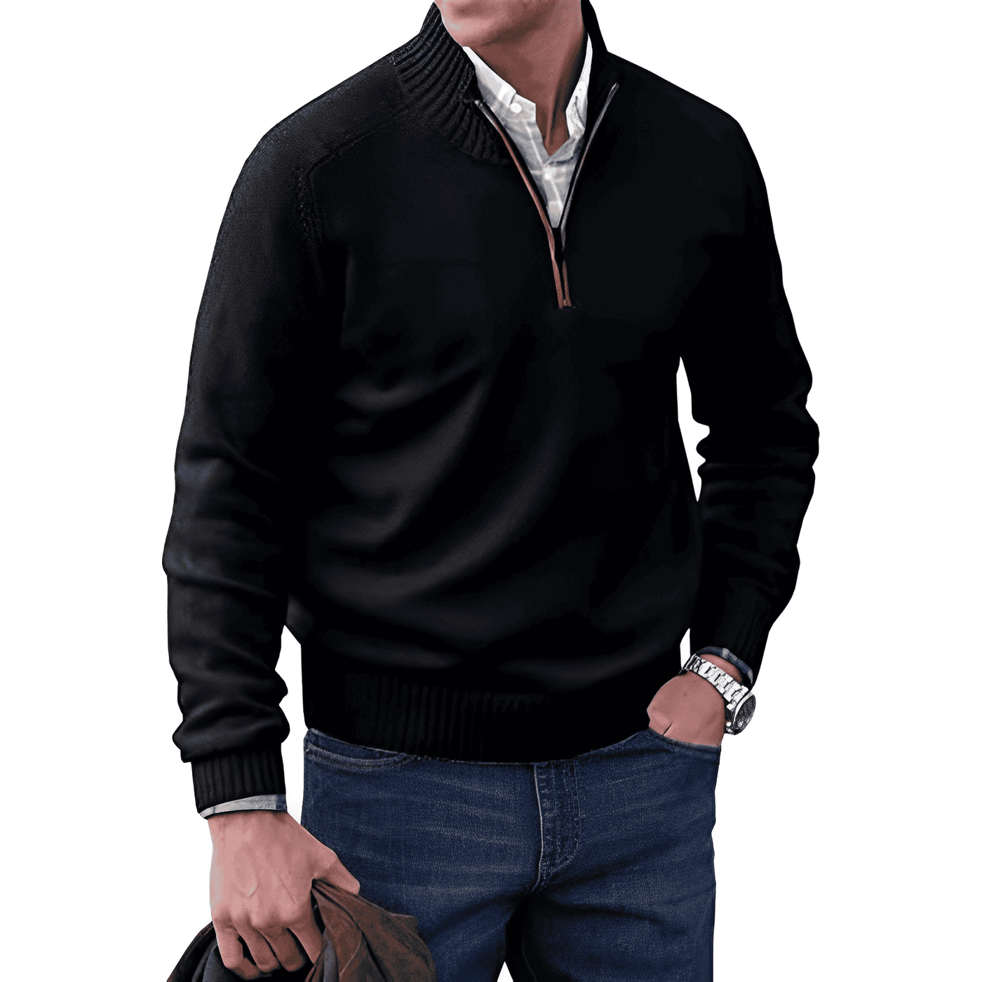 NICK ELEGANTER PULLOVER MIT REISSVERSCHLUSS