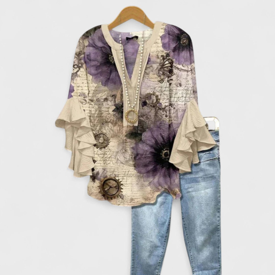 Isabella - Bluse mit eleganten Blumen