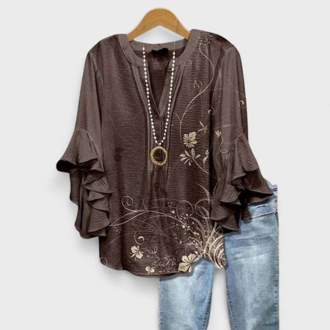 Isabella - Bluse mit eleganten Blumen