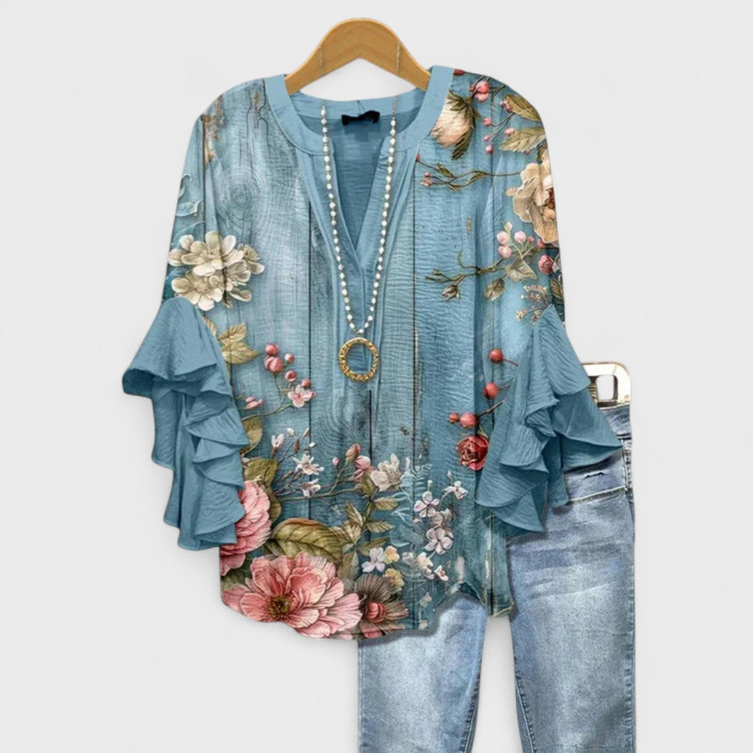 Isabella - Bluse mit eleganten Blumen