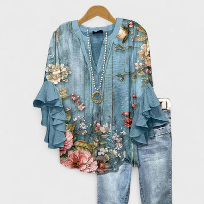 Isabella - Bluse mit eleganten Blumen