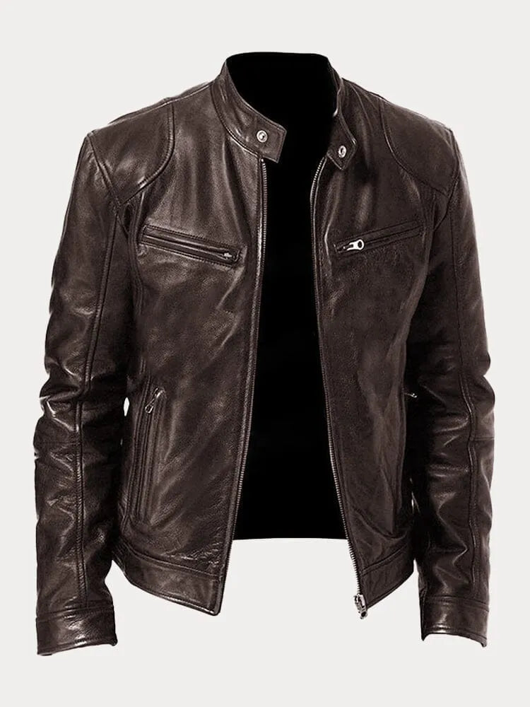 Lässige Lederjacke