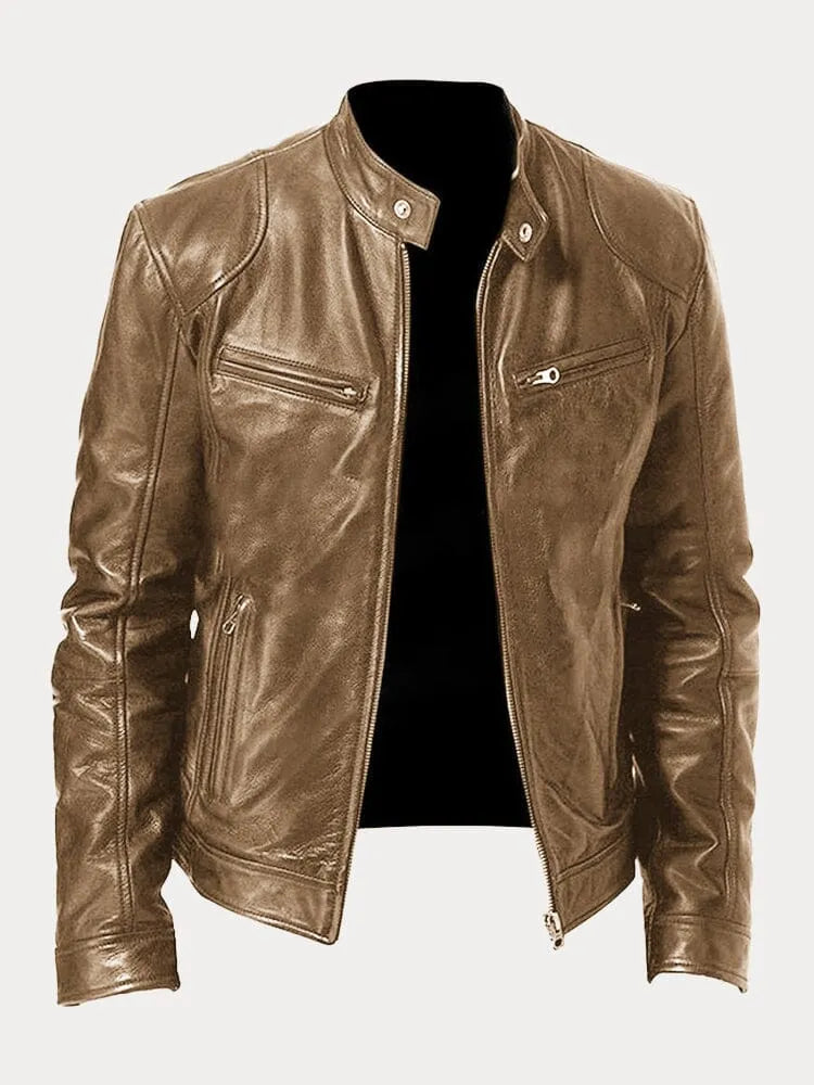 Lässige Lederjacke