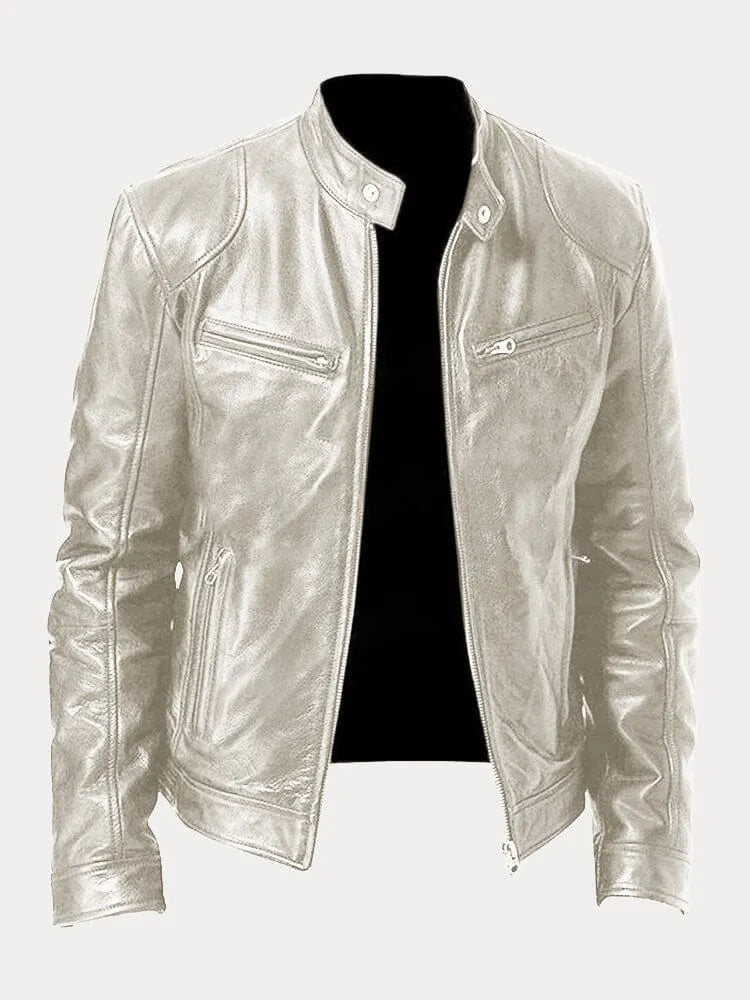 Lässige Lederjacke