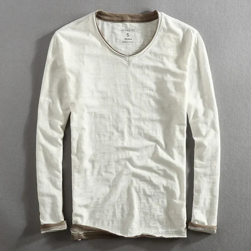 Langarmshirt aus Baumwolle