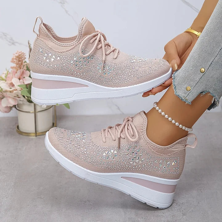 Giselle – Orthopädische Sneakers mit funkelnden Strasssteinen