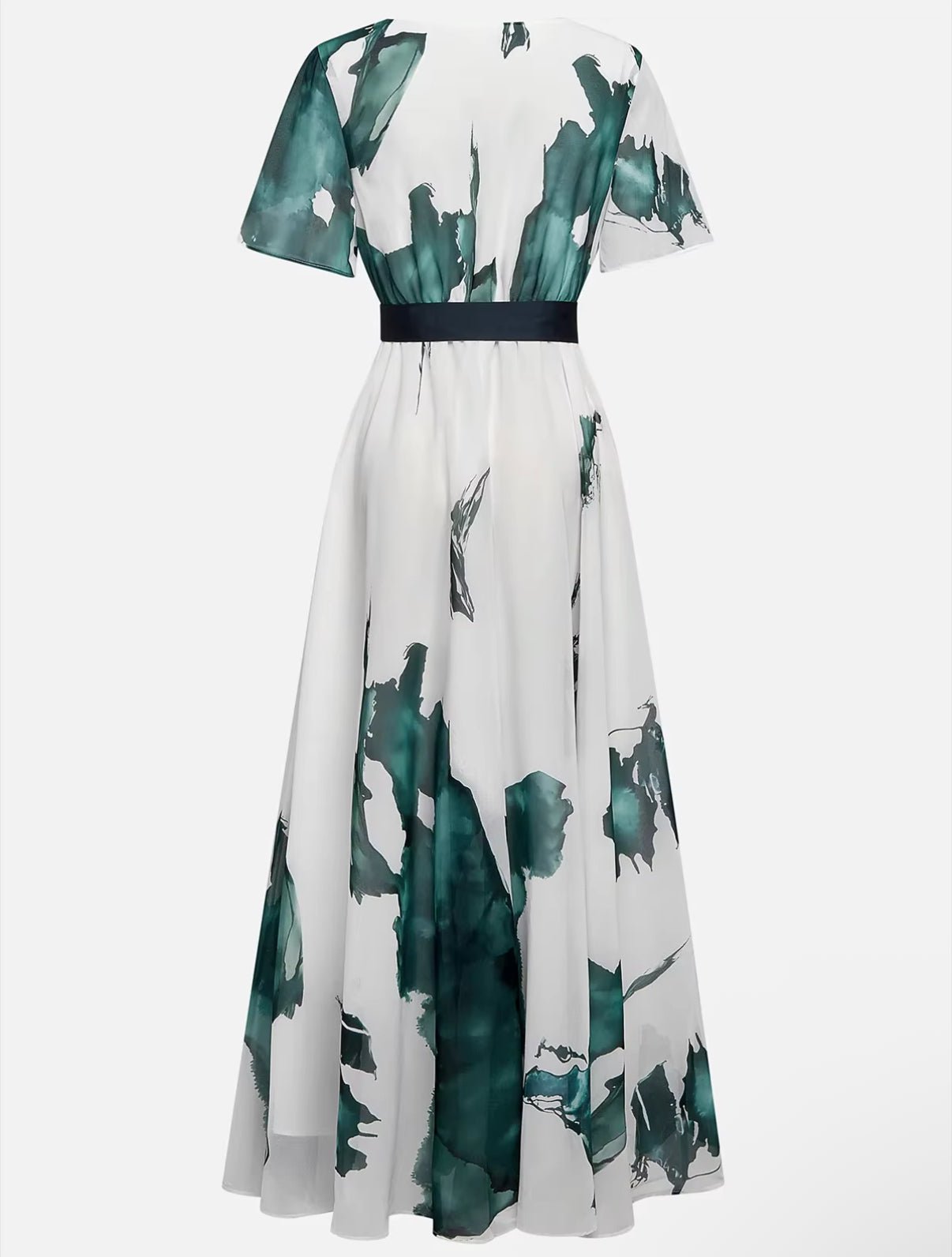 Nayla™ | Lange Robe mit Aquarellmuster