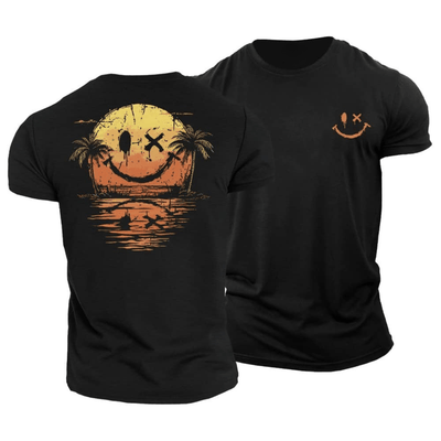 Sommer T-Shirt mit Smiley und Meer