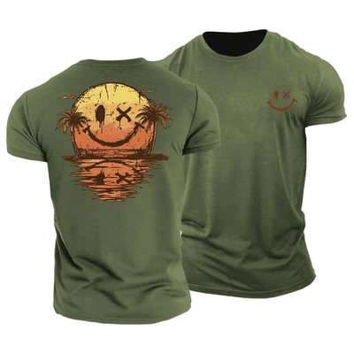 Sommer T-Shirt mit Smiley und Meer