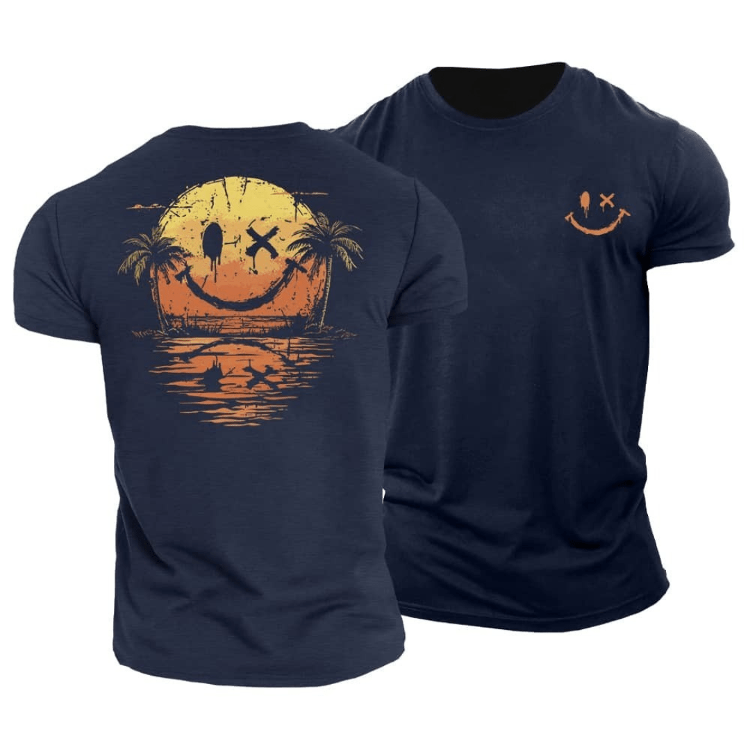 Sommer T-Shirt mit Smiley und Meer